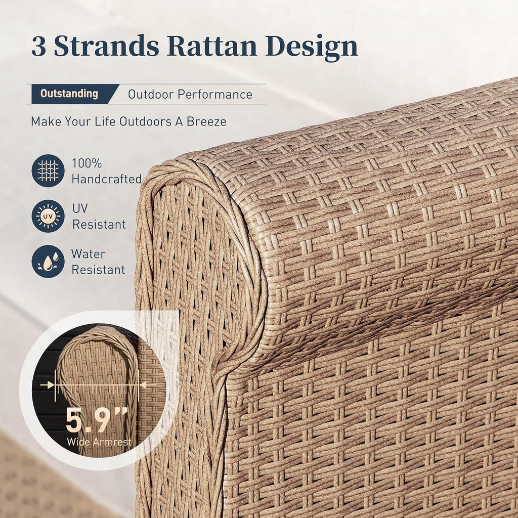 6‑Piece Wicker Patio Conversation Set
