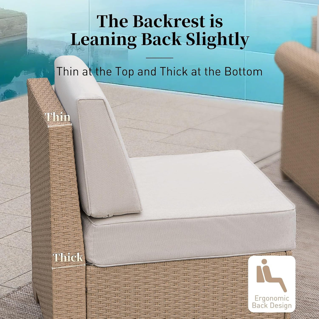 6‑Piece Wicker Patio Conversation Set