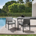 2‑Piece Aluminum Patio Arm Dining Chairs Set